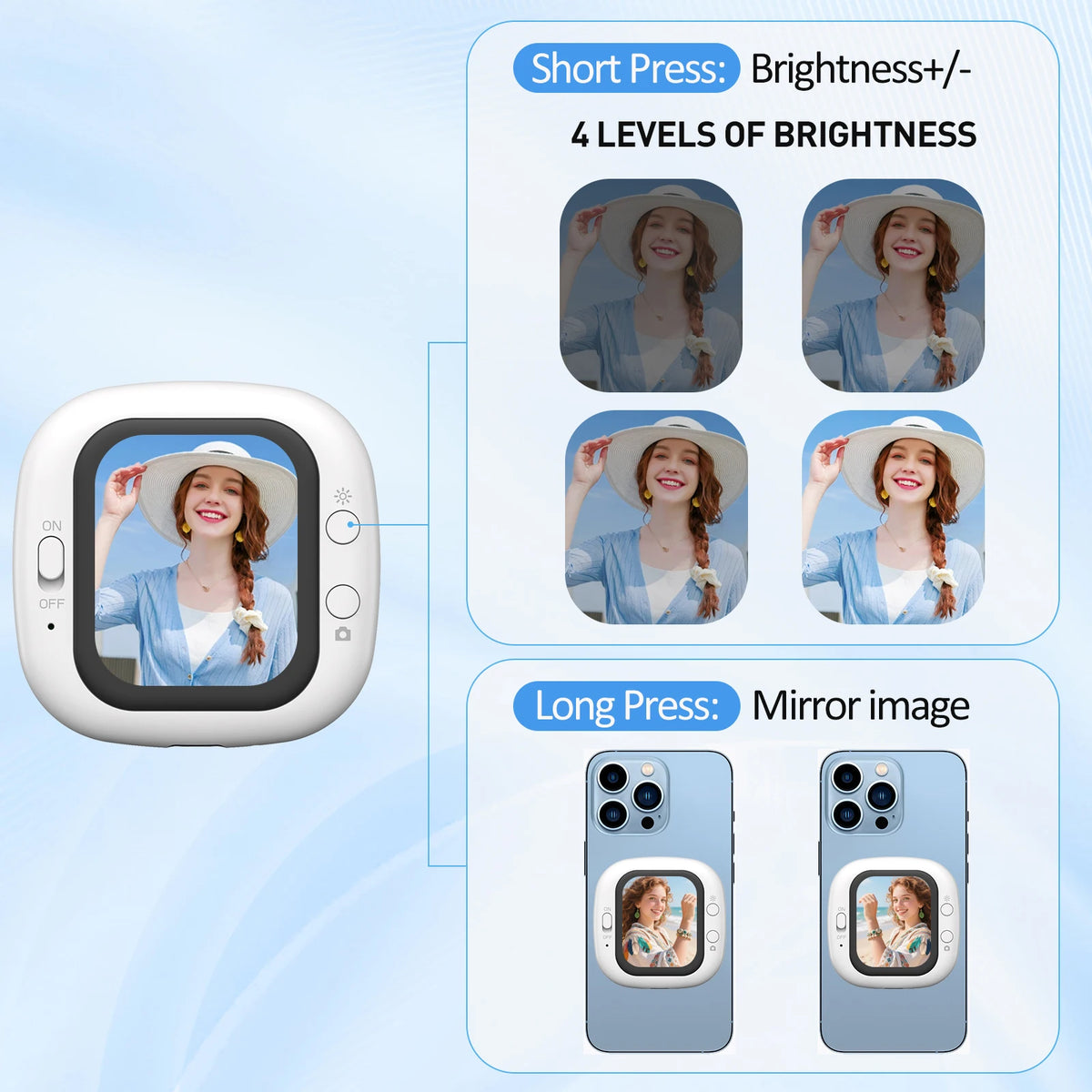 Magnetic Mobile Phone Rear Camera Selfie Video Camera Wireless Magnetic Mobile Phone Vlog Mini